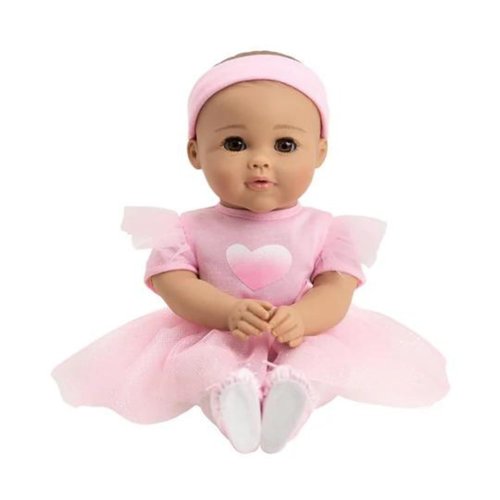 ADORA Baby Ballerina Collection, 13" Baby Doll Set w/Pink Dress, Headband & Ballerina Shoes, Made with Soft Vinyl, Fresh Baby Powder Scent and Machine Washable Body, Birthday Gift for Ages 3+ - Clara