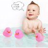 umbresen Pink Rubber Ducks Preschool Bath Toys Bathtub Duckies Gift for Baby Shower Infants Toddlers Car Pool Float Halloween Adults Party Favors Carnival Decorations (Small Pink 2.2''-12pcs)