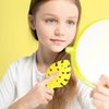 CANDYBRUSH Hair Brush for Kids Toddler Girls Extremely Soft TPEE for Fine Hair Detangling Leaf Form Vented Brushes Mood-Boosting Hairbrush with Lemon Scented Yellow Small
