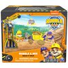 Rubble & Crew, Rubble and Mix Action Figures Set, with 3 oz of Kinetic Build-It Sand and 2 Hand Held Building Toys, Kids Toys for Ages 3 and up