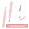 Fiber Tip Lash Tweezers for Eyelash Extensions, Professional Boot Tweezers for Lash Extension Suppliers, Best Pink Tweezers Precision Tool Set(Boot)