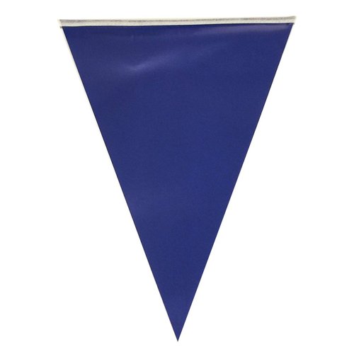 Wrapables Triangle Pennant Banner Party Decorations for Birthday Parties, Baby Showers, Nursery Decor, Picnics, and Bake Sales, Navy