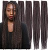 Mayloss 6 Packs/Lot (14/18/24/30) inch 1cm 20 Strands/Pack Thin 3X Box Braid Crochet Hair Extensionin Diameter 3X Synthetic Braid Hair Extensions Crochet Braids Hair Color(18Inch 33)