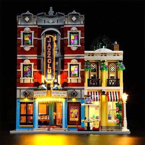 Northlovf Led Light Kit for Lego 10312 Jazz Club Building Set, USB Power Supply or Battery Power Supply, which is Particularly Compatible with Lego 10312 Jazz Club Building Set (only lamp, no Model)