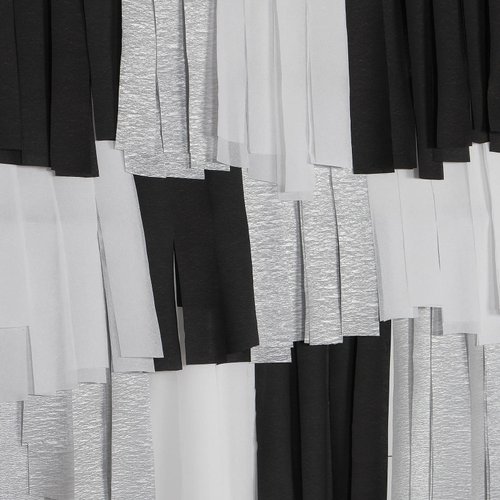 Black White Silver Party-Decorations Streamers - 9 Rolls Graduation Men Boys Birthday Crepe Tissue Paper Streamer Banner, Wedding Baby Bridal Shower New Years Garland Decor Panduola
