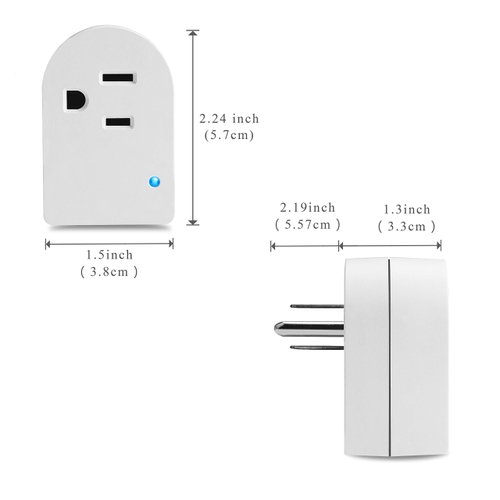 Single Surge Protector Plug, Grounded Outlet Wall Tap Adapter with Indicator Light, 1 Outlet,245J/125V, ETL, White, 4Pack