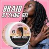 Braid Gel Good for Twist, Locs, Braids, Edge No Flake Extra Hold High Shine Braiding Gel & Edge Control, Loc Gel Long Lasting for Locks, Cornrows Smooths & Tames Frizz 8.8oz (Strawberry Flover)