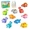 HAPPYMATE 52 PCS Dinosaur Alphabet Learning Toys for Toddlers 2-4, 10 Different Dinosaur Figures, Double Sided ABC Matching Game, Preschool Activities Montessori Fine Motor Toys for Toddlers Kids