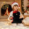 MIAOHAHA Cartoon Funny Plush Dinosaur with Cute Wing, Soft Kids Plush Toy Pillow, Stuffed Animals Dinosaur Toy Gift for Kids and Girls (Black&Red,9.8in/25cm)