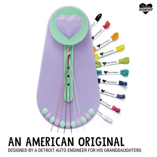 Choose Friendship, My Friendship Bracelet Maker® (New and Improved), an American Original | 20 Pre-Cut Threads - Up to 8 Bracelets | Craft Kit, Kids Jewelry-Making Kit, Gifts for Girls (Lime Rickey)