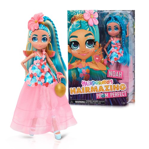 Hairdorables Hairmazing Prom Perfect Fashion Dolls, Noah, Blue and Blonde Hair, Six Surpises Inside, Kids Toys for Ages 3 Up by Just Play