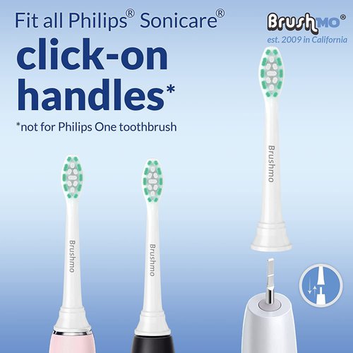 Brushmo Replacement Toothbrush Heads Compatible with Phillips Sonicare Electric Toothbrush Value Pack (8+2).