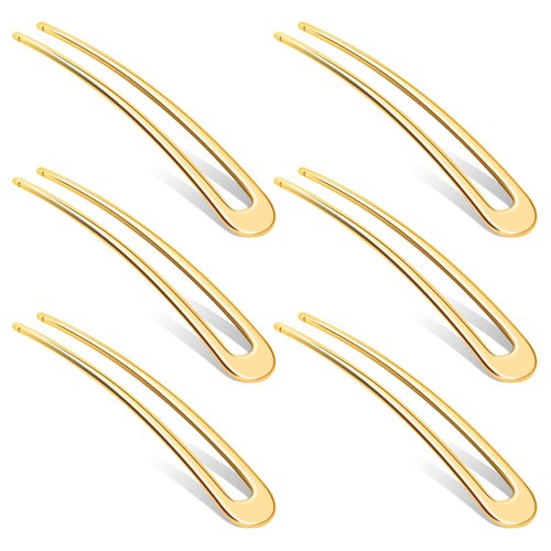 6 Pack U Shaped Hair Pins,Sublaga French Hair Pins Metal French U Pins Vintage Hair Fork Hair Pin for Buns Women Girls Hairstyle Accessories