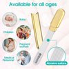 Premium Gift, Glass Nail File with Case, 2 Pack Crystal Nail Files for Natural Nails, Artificial Nails Manicure Pedicure Nail Care Kit Set, Xmas Present for Women and Man(Gold+Champagne)