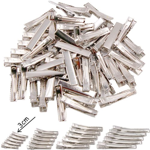 CÉLLOT 50 pcs Lot Alligator Hair Clip Single Prong Pinch Clips Metal Alligator Clips Hair Pin Hai...