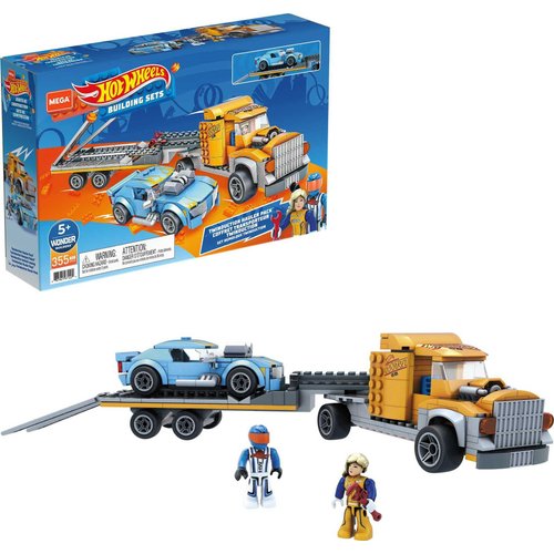 MEGA Hot Wheels Muscle Bound Building Set with 355 Pieces, Authentic Details, Features and Easter Eggs, Colector Gift Set for Adult Builders