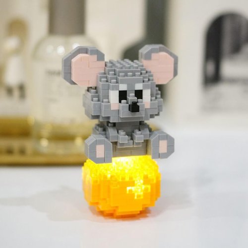 ALITTDRE 12 Mini Animals Building Blocks Sets Building Block Party Favor for Kids Small Zodiac Animals Pets Horse Dog Monkey Tiger Rabbit Dragon STEM Educational Toys for Boys Girls（Mouse）