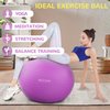 Fitvids Anti-Burst and Slip Resistant Exercise Ball Yoga Ball Fitness Ball Birthing Ball with Quick Pump, 2,000-Pound Capacity, Purple, 18-inch, S
