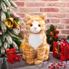 Libima 13 Inch Orange Cat Stuffed Animal Plush Toy Realistic Cat Plush Toy Soft Cute Stuffed Kitten for Valentine's Day Birthday Party Favors Bedroom Sofa Car Home Decor
