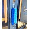 Long Stretch Back Sponge with Rope Handles Back Scrubber Bath Shower Mesh Sponge Exfoliating Body Scrub Stretch Braided Loofah for Men and Women(2-Pack,Blue Green)