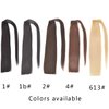 18" Straight Wrap Around Ponytail Human Hair Extensions for Women 100gram Chocolate Brown #4