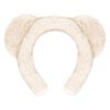 TIOSRU Bear Ears Headband for Washing Face, White Face Wash Headband Costume Head Wear Cute Animal Ears Headband for Party Costume Cosplay Fleece Makeup Spa Skincare Headband for Girls Women