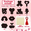 PARTYWIND 100 Pack Valentine's Day Scratch Paper Art for Kids, Magic Valentines Crafts for Classroom Exchange Games Activity, Valentines Decorations Ornaments for Party Supplies