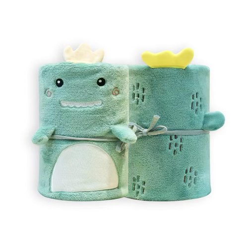 Dormlony Lightweight Fluffy Kids Blanket,Fleece Throw Blanket for Infant Unisex,30×40 Inches (Dinosaur/Cactus)