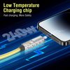 240W 4-in-1 Super Fast Multiple Charging Cable Adaptable for iPhone/iPad/MacBook/Airpods/Samsung/Android, 480Mbps, 150cm (Yellow)