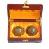 2" Feng Shui Nuwa Stone Baoding Balls Chinese Health Exercise Stress Balls with Gift Box W2350