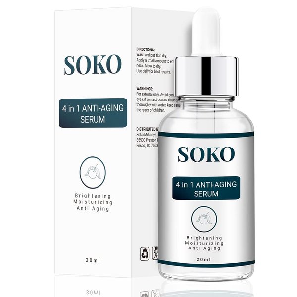 4 in 1 Anti Aging Serum 10% Vitamin E 30% Vitamin C 5% Nicotinamide 10% Hyaluronic Acid (Serum)