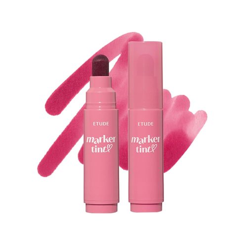 ETUDE Dear Darling Marker Tint #2 Mono Plum | Hydrating & Long Lasting Lip Stain | High Pigmented Lip Maker with Easy Drawing Tip | Korean Daily Lip Tint, Korean Makeup, Kbeauty, Perfect for Gift