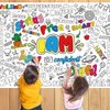 Quimoy Positive Coloring Poster for Kids, 43 x 31 Inches Coloring Tablecloth, Positive Table Cover/Banner for Kids School Classroom Home Party Supplies
