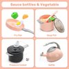 CUTE STONE Play Kitchen Accessories Set, Kids Cooking Toys Set with Play Pots and Pans, Electronic Induction Cooktop with Sound and Light, Cookware Utensils Kids Kitchen Set Kitchen Toys for Kids