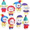 Zomiboo 8 Pack Cute Clown Plush Doll Stuffed Circus Clown Plush Toy Doll Stuffed Doll Keychain for Carnival Birthday Holiday Party Favors Gift Decoration