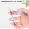FERYES Toenail Clipper Straight Blade for Ingrown and Thick Nails - Stainless Steel and Sharp Pointed Tip Ingrown Nail Clipper – Wide Jaw Toe Nail Cutter Podiatry Tool Dark Gray