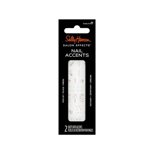 Sally Hansen Salon Effects Nail Accents, Bubbly & Pearls, Nail Art Decals, Easy to Use, No Commitment, Use On Nail Polish or Bare Nails, Mix and Match Styles