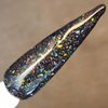 Salon Quality Holographic Glitter Black Nail Dip Powder 1OZ Sparkle Glitters Nail Dipping Powder with Opal Foils, Smooth Fine Powder Easy to use for starters
