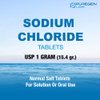 Puregen Labs Sodium Chloride Tablets 1 gm (1000 mg), USP | (15.4gr.) | 100 Count | Normal Salt Tablets | Made in USA | Electrolytes Replenisher Hydration Drink