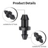 100 Pieces 1/4 Inch Drip Irrigation Plugs 1/4'' Drip Irrigation Tubing End Plugs Black Drip Irrigation Barbed End Closure for Drip Sprinkler Garden Lawn Systems