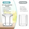 2 Pack Bathroom Cup Dispenser - Countertop 3 oz Bathroom Cup Holder for Dixie and Paper Cups - Mouthwash Cup Holder for 3oz Bathroom Cups（Clear）