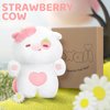 Mewaii Strawberry Cow Plush Toys, Kawaii Cow Stuffed Animals Squishy Doll, Cute Cow Plushie Pillow, Home Decor Plush Throw Pillow Gifts for Kids (18 Inches)