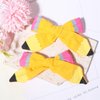 2Pcs Back to School Hair Clips Yellow Pencil Claw Clips Bow Hair Clip for Girls Kids Cute Hair Clips for Styling Small Claw Clips for Thick Thin Hair Accessories (Yellow)