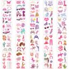 140 PCS Pink Temporary Tattoos, 20 Sheets Disco Cowgirl Tattoos and Princess Tattoos, Coquette Tattoo Stickers for Girls, Kids, Western and Cowgirl Party Decorations, Birthday Party Decorations