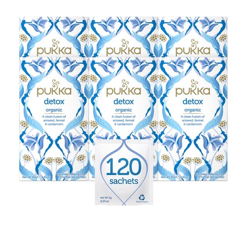 Pukka Organic Detox Tea with Aniseed, Fennel &amp; Cardamom Perfect for Inner Reset, 20 Count (Pack o...