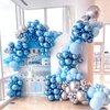FOTIOMRG 110pcs Light Blue Balloon Garland Arch Kit, 18 12 10 5 inch Light Blue Latex Balloons Different Sizes Pack for Birthday Graduation Baby Shower Gender Reveal Party Wedding Decorations