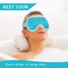 2 PCS Ice Eye Mask Reusable Hot Cold Therapy Gel Bead Eye Mask for Puffiness/Dark Circles/Eye Bags/Dry Eyes/Headaches/Migraines/Stress Relief,Cooling Eye Mask,Ice Pack for Eyes (Blue)