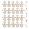 MECCANIXITY 50 Pcs Wooden Christmas Ornaments Paintable Wooden Snowman Crafts for DIY Christmas Craft Party Wedding