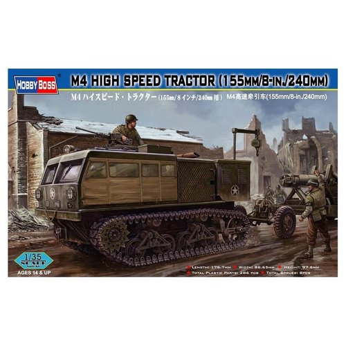 Hobby Boss M4 High Speed Tractor Vehicle Model Building Kit, 155mm/8"/240mm