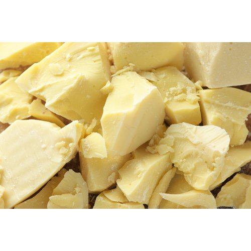 SAAQIN 1/2 Lb Organic Cocoa Butter, Pure, Raw, Unprocessed. Incredible Quality and Scent. Use for Lotion, Cream, Lip Balm, Oil, Stick, or Body Butter. Non-GMO